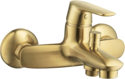 CT2345A#BGR ก๊อกผสมอ่างอาบน้ำ แบบติดผนัง รุ่น STELLA (BRUSHED GOLD)