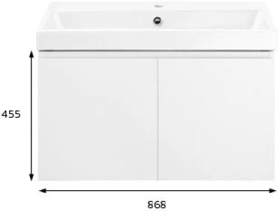 V0905WH ตู้เก็บของใต้อ่างล้างหน้าแบบแขวนผนัง สำหรับอ่าง C001057