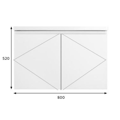 V0511WH ตู้เก็บของใต้อ่างล้างหน้าแบบแขวนผนัง สำหรับอ่าง C05117