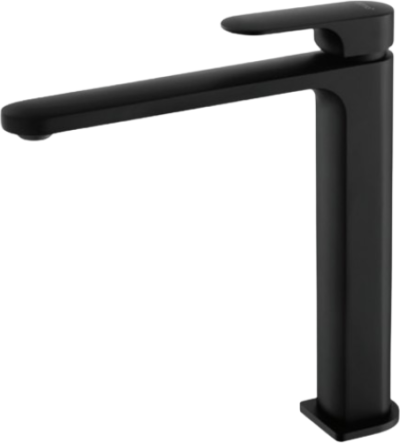 CT1293AY#BL(HM) ก๊อกเดี่ยวอ่างล้างหน้าทรงสูง รุ่น LEOS สีดำ