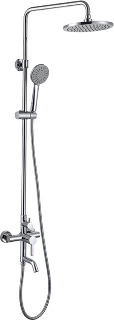 CT5103W ก๊อกผสมยืนอาบพร้อมฝักบัวสายอ่อน 3 ฟังก์ชั่นและฝักบัวก้านแข็งขนาด 8 นิ้ว