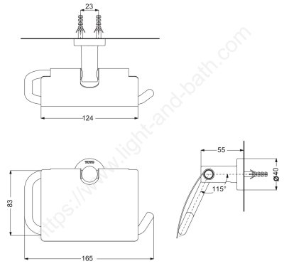 YH406R#BN ที่ใส่กระดาษทิชชู่