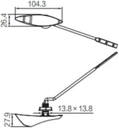 F931012 ชุดมือกดชักโครก (ด้านหน้า)