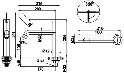 CT1303C58 ก๊อกเดี่ยวอ่างล้างหน้าแบบก้านปัด รุ่น TRUST II