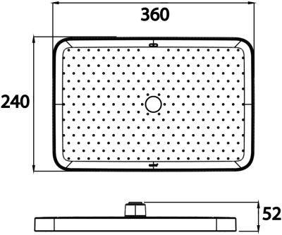 ZF17V#BL หัวฝักบัวก้านแข็งขนาด 12X12 นิ้ว (ดำ) รุ่น SERENITY