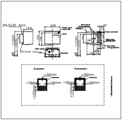 TYC122WT เครื่องเป่ามือ (ใช้ไฟฟ้า 220V)