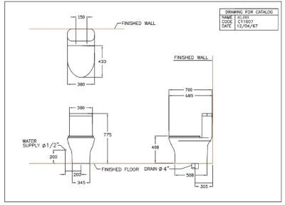C11007(MWH) สุขภัณฑ์ แบบชิ้นเดียว 3/5.5 ลิตร รุ่น KLIRR (สีขาวด้าน)
