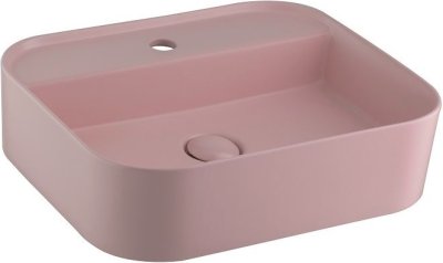 C00125#PQ อ่างล้างหน้า แบบวางบนเคาน์เตอต์ รุ่น KLIRR สีชมพูควอตซ์