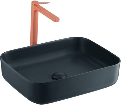 C00126#GB อ่างล้างหน้า แบบวางบนเคาน์เตอต์ รุ่น KLIRR สีฟ้าอมเทา