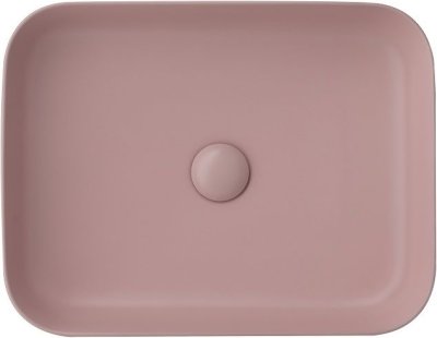 C00126#PQ อ่างล้างหน้า แบบวางบนเคาน์เตอต์ รุ่น KLIRR สีชมพูควอตซ์