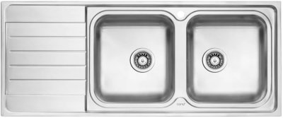 CT81201TD อ่างซิงค์สเตนเลส 2 หลุม 1 ที่พักจาน