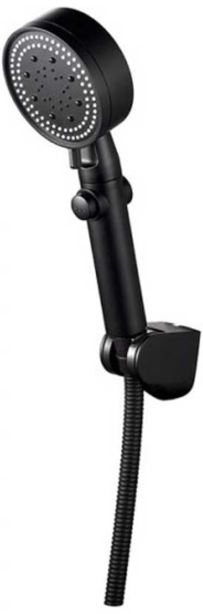 RA 2323/SET ฝักบัวมือพร้อมสายและขอแขวนครบชุด ดำ