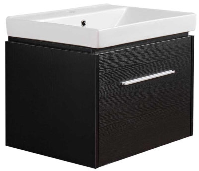 J BC-9904-BK/SET ชุดอ่างล้างหน้าพร้อมตู้สีดำ ขนาด 50 ซม.