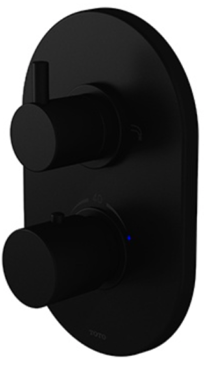 TX473SESN#MB ก๊อกผสมสำหรับลงอ่างอาบน้ำและยืนอาบ แบบปรับอุณหภูมิคงที่ ชนิดฝังผนัง พร้อมชุดเปลี่ยนทิศทางน้ำ