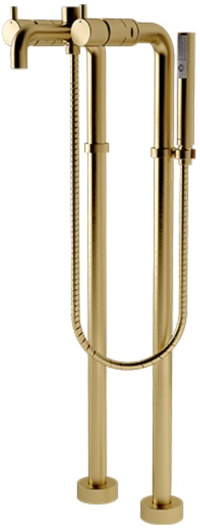 TX445SESMV3#BG ก๊อกผสมสำหรับลงอ่างอาบน้ำแบบตั้งพื้น พร้อมชุดฝักบัวสายอ่อน