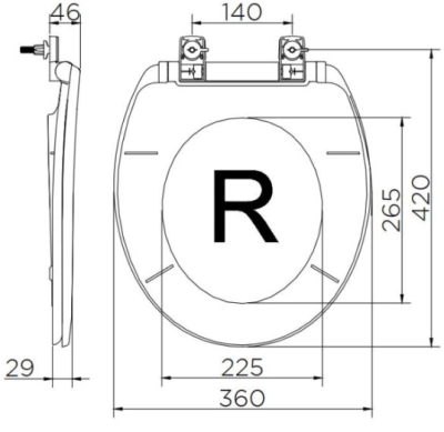 ECP-01-301-11 ฝารองนั่งธรรมดาทรงกลม พร้อมระบบ soft close