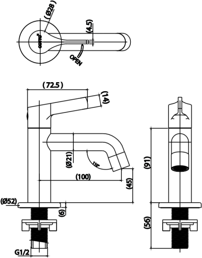 CTSE1005(HM) ก๊อกอ่างล้างหน้าน้ำเย็น