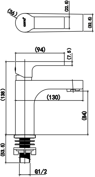 CT1401A(HM) ก็อกเดี่ยวอ่างล้างหน้า