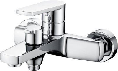 KF-58-720-50 ก๊อกผสมอ่างอาบน้ำแบบก้านโยกติดผนัง สำหรับฝักบัวสายอ่อน