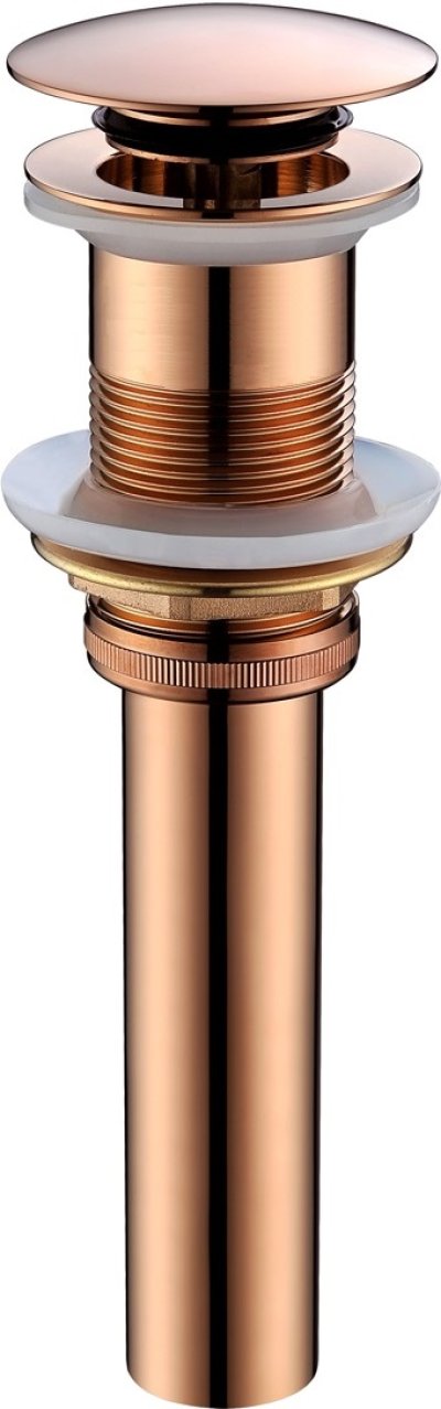 KA-73-251-53 สะดืออ่างล้างหน้าแบบกด สีโรสโกลด์ (ไม่มีรูน้ำล้น)