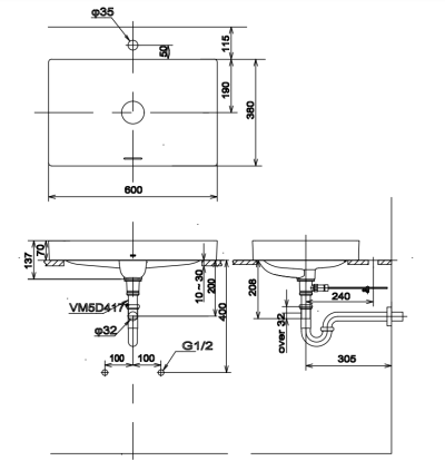 LW4716R#MW อ่างล้างหน้า แบบวางบนเคาน์เตอร์