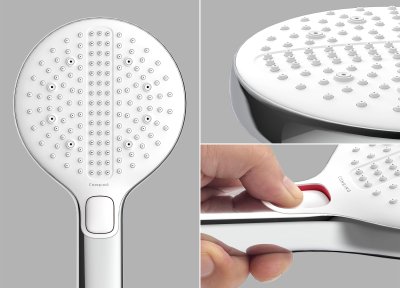 A-6019-CH-A ชุดฝักบัวสายอ่อน 3 ฟังก์ชั่น รุ่น RAINCLICK COMBING