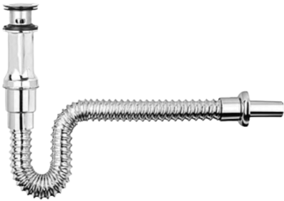 HLS13-LLFO03 ท่อน้ำทิ้งกันกลิ่นสเตนเลส 201 แบบยืดหด พร้อมสะดืออ่างล้างหน้า