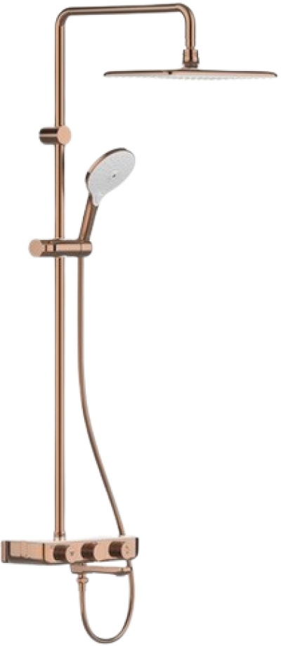 A-6110-978-909AT-PWS (FFAS4956-601DA0BT0) ก๊อกผสมควบคุมอุณหภูมิอัตโนมัติพร้อมชุดฝักบัวสายอ่อนและเรนชาวเวอร์