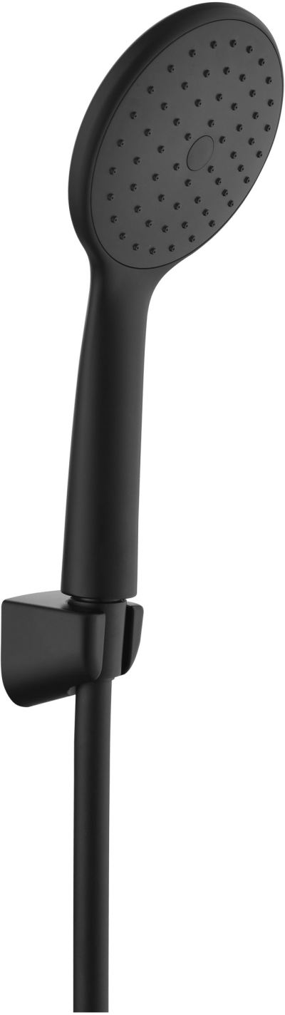 KS-75-261-55 ฝักบัวสายอ่อน 1 ระดับ ขนาด Ø 10.8 ซม. สีดำ พร้อมสาย PVC