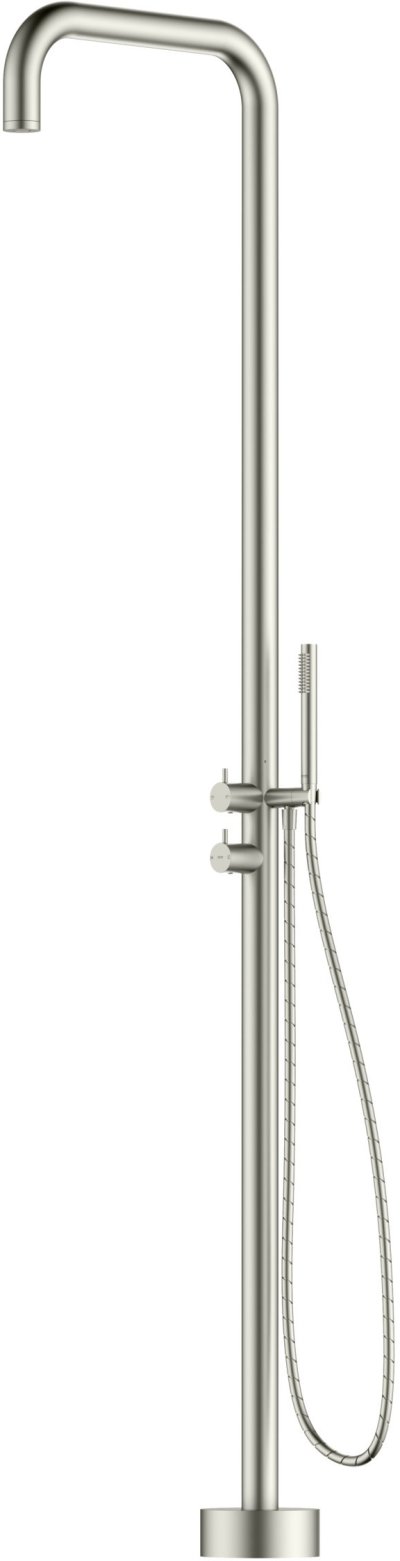 KRS-001-641-63 ก๊อกผสมยืนอาบแบบตั้งพื้น พร้อมชุดฝักบัว Rain Shower (สเตนเลส 316)