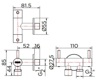 KA-01-422-50 สต๊อปวาล์วพร้อมก๊อกล้างพื้น