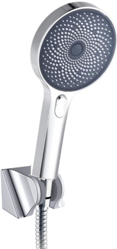 KS-43-233-50 ฝักบัวสายอ่อนปรับน้ำ 3 ระดับ ขนาด Ø 13 ซม. พร้อมสายสแตนเลส 304 ขอแขวนปรับระดับ