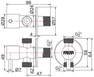 KA-01-422-63 สต๊อปวาล์ว แบบ 2 ทาง สแตนเลส 304