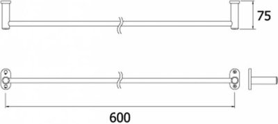 FBVHM-A101AS ราวแขวนผ้า 600MM.101X600 SSS รุ่น MARATHON