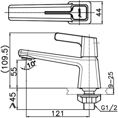 CT1404C60(HM) ก๊อกเดี่ยวอ่างล้างหน้าแบบปัด