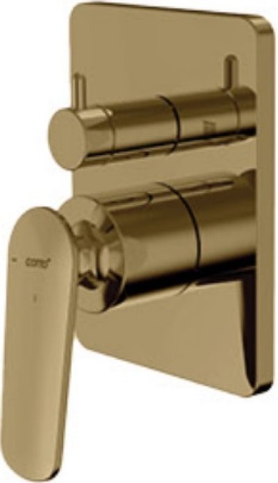 CT2396A#BGR วาล์วเปิด-ปิดน้ำแบบก้านโยกชนิดฝังผนังพร้อมวาล์วเปลี่ยนทิศทางน้ำ สีทองด้าน รุ่น XQUISIA