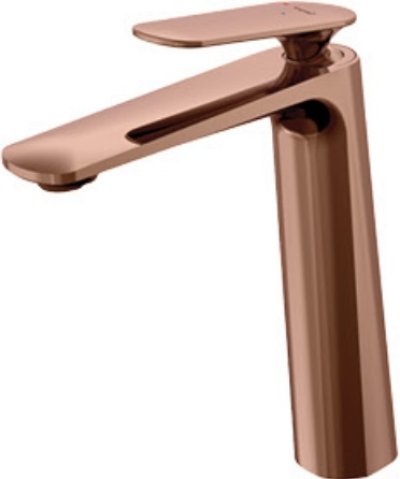 CT2391A#RG2 ก๊อกผสมอ่างล้างหน้าแบบก้านโยก ทรงสูง สี GENTEEL COPPER ROSE รุ่น XQUISIA