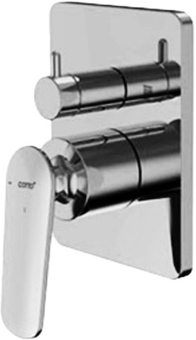 CT2396A วาล์วเปิด-ปิดน้ำแบบก้านโยกชนิดฝังผนังพร้อมวาล์วเปลี่ยนทิศทางน้ำ สีโครเมี่ยม รุ่น XQUISIA