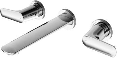 CT2393A ก๊อกผสมอ่างล้างหน้าแบบก้านโยกชนิดฝังผนัง เซ็นเตอร์ 8 นิ้ว สีโครเมี่ยม รุ่น XQUISIA