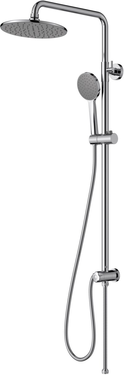 KRS-012-781-50 ชุดฝักบัว Rain Shower สีโครเมี่ยม ขนาด Ø 22.7 ซม. พร้อมที่สลับทางน้ำ (Diverter) และฝักบัวสายอ่อนปรับน้ำ 1 ระดับ