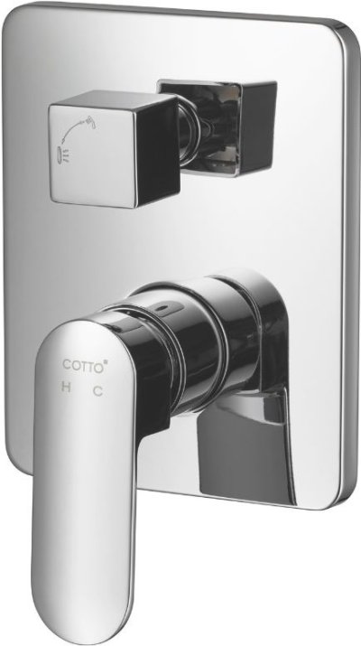 CT2374A วาล์วผสมเปิด-ปิดน้ำ แบบฝังผนังพร้อมวาล์วเปลี่ยนทิศทางน้ำ รุ่น LEOS