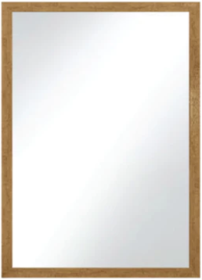 V8253 กระจกเงากรอบโพลิสไตรีน ลายไม้ ขนาด 400 x 600 x 20 มม.