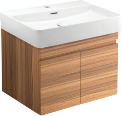 V00253PW ตู้เก็บของพร้อมอ่างล้างหน้า แบบแขวนผนัง