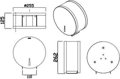 PM078 ที่ใส่กระดาษทิชชู่ ทรงกลม