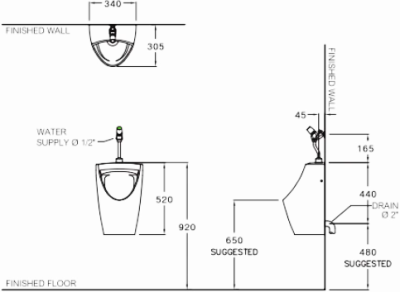 C31717 โถปัสสาวะชาย รุ่น LINVO