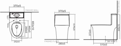 C11901 สุขภัณฑ์ แบบชิ้นเดียว 3/4.5 ลิตร รุ่น COMMON