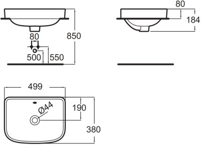WP-6312-WT (1016312080) อ่างล้าง