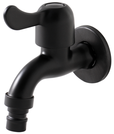 WS-0318-BA ก๊อกสนาม แบบสวมสายยาง สีดำ