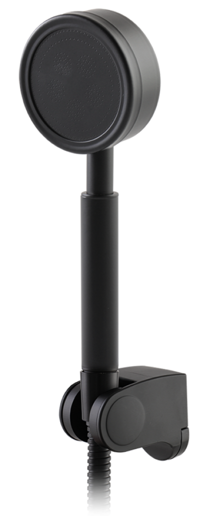 WS-8134-BA ฝักบัวอาบน้ำสแตนเลส แบบสปา 3 นิ้ว สีดำ