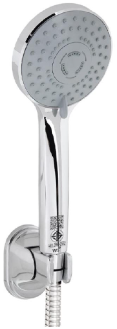  WHS-4300 ฝักบัวอาบน้ำ 4 นิ้ว 3 ฟังก์ชั่น พร้อมสายสแตนเลสยาว 1.50 ม. และขายึดปรับระดับได้  